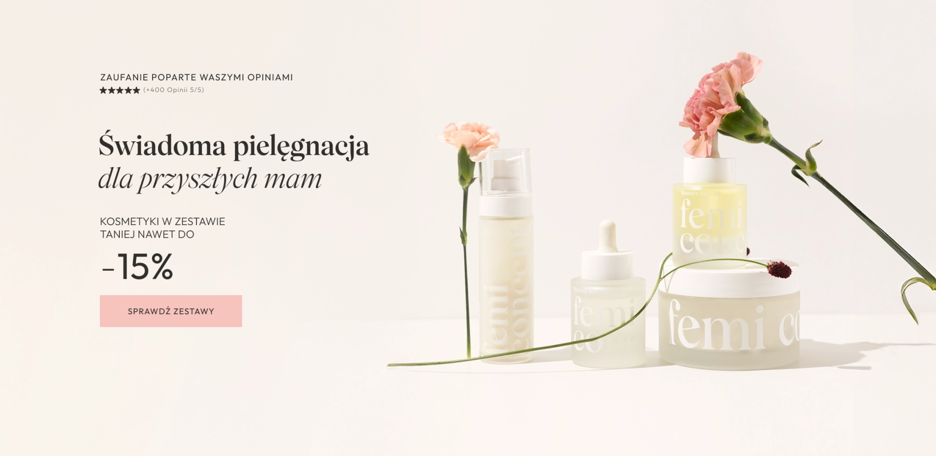 Krem na rozstępy w ciąży i olejek intymny – świadoma pielęgnacja przyszłej mamy z femi concept